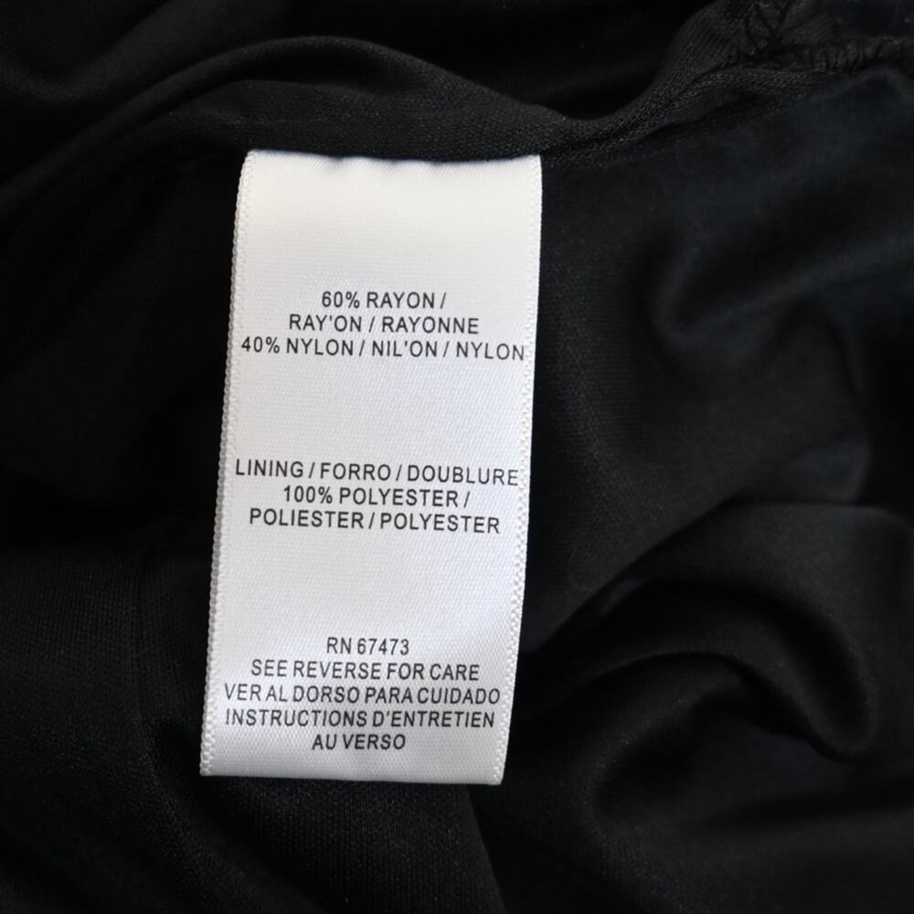 Taylor Womens 8 Black Floral Velvet Fully Lined Midi Dress NEW - Picture 11 of 12